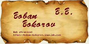 Boban Bokorov vizit kartica